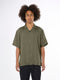 KnowledgeCotton Apparel - Box fit short sleeved linen shirt GOTS/Vegan - Burnt Olive